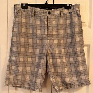 Grey Plaid Hurley Swim Shorts (size 32)